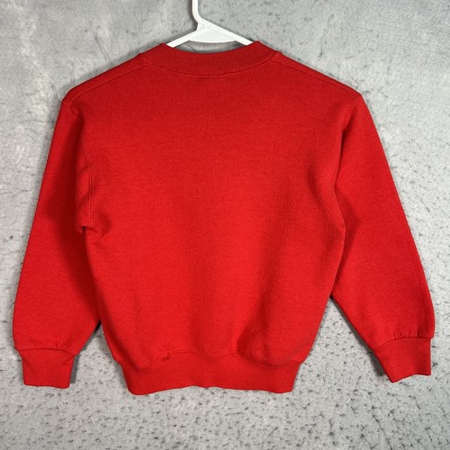 Vintage 90s Meadow Lane Bengals Sweater Kids 10/12 Red Crewneck Pullover - Picture 6 of 7