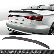 For Audi A3 S Line S3 Convertible 14-19 Carbon Fiber Rear Trunk Lip Spoiler Wing