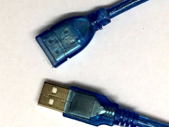 Blue 3ft 1M USB 2.0 A Male to A Female Extension Extender Cable Free shipping