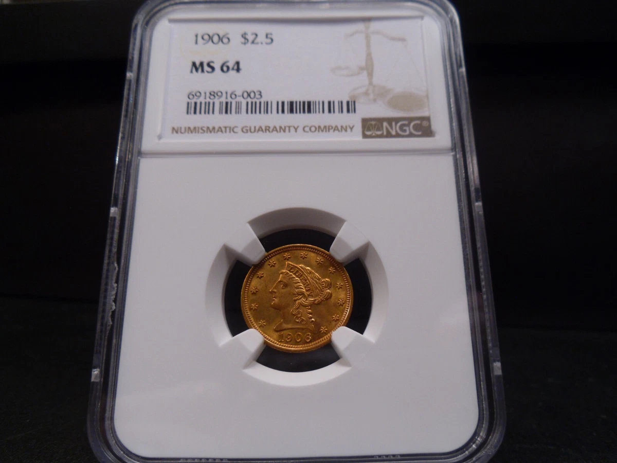 1906 Year Quarter Eagle $2.50 US Gold Coins (Pre - 1933) for sale 