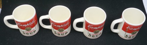 4 VINTAGE CAMPBELL'S TOMATO SOUP CERAMIC MUGS, CUPS, MADE IN USA - Picture 5 of 6
