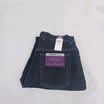 NWT Gloria Vanderbilt Ladies' Amanda Capri Dark Blue Size 4R Classic Fit 