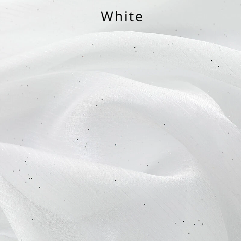 Glitter Shiny Mesh Fabric Tulle Voile Semi Sheer Net Sewing Craft Cloth Costume - Image 4 of 4