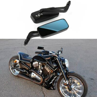 Rechteckige Motorradspiegel für Harley Cruiser Bobber Chopper Softail Sportster