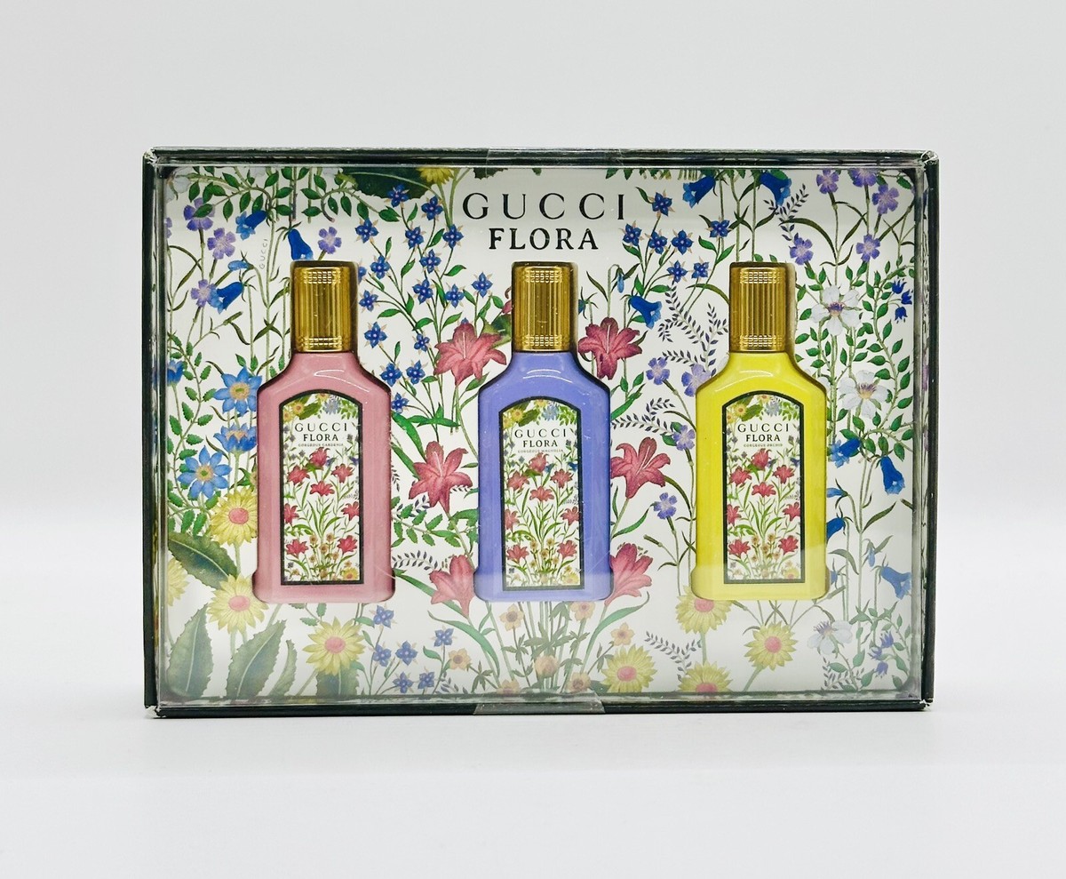 グッチ I フローラ オードパルファム ミニセット 3x30ml New Gucci 3PC Mini Flora Gorgeous Eau de Parfum Perfume Set