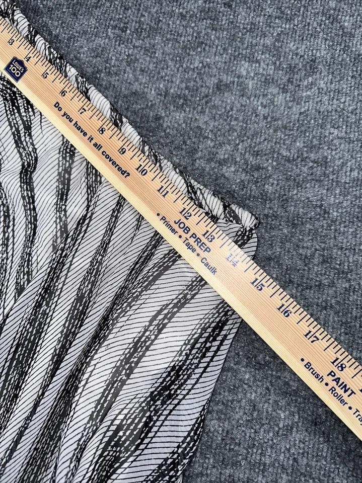 CATO Skirt Women's Size Small Midi Casual Shark Bite Hem Lined Flare Chiffon - Image 4 of 4