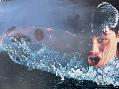 1964 Tokyo Olympics official Poster B1 Swimming Yusaku Kamekura