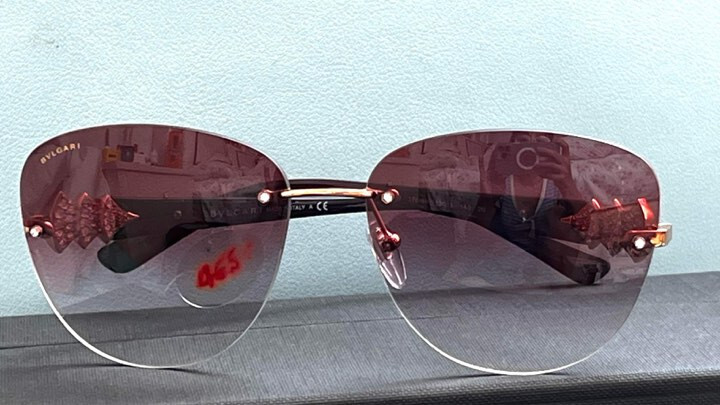 付属品完備 BVLGARI sunglasses round rimless 付属品完備 BVLGARI sunglasses round rimless