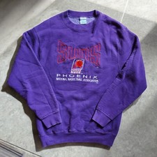 Vintage 90's Phoenix Suns Sweatshirt Mens Medium Purple Salem Sport NBA USA Soft