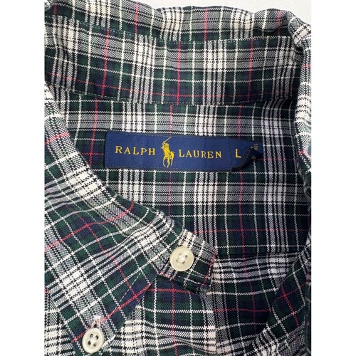 RALPH LAUREN Herren Hemd mit Knopfleiste blau grün kariert Oxford Large Preppy Holiday - Bild 5 von 11