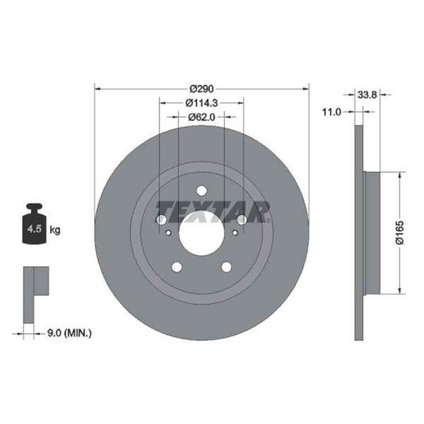 Textar 2X Bremsscheibe 92195200-image
