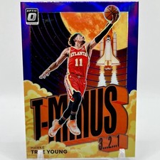 2021-22 Donruss Optic T-Minus 3…2…1 Purple Holo #13 Trae Young Atlanta Hawks