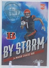 💥JA’MARR CHASE ROOKIE 2021💥ABSOLUTE FOOTBALL BY STORM💥RARE INSERT💥BENGALS🔥