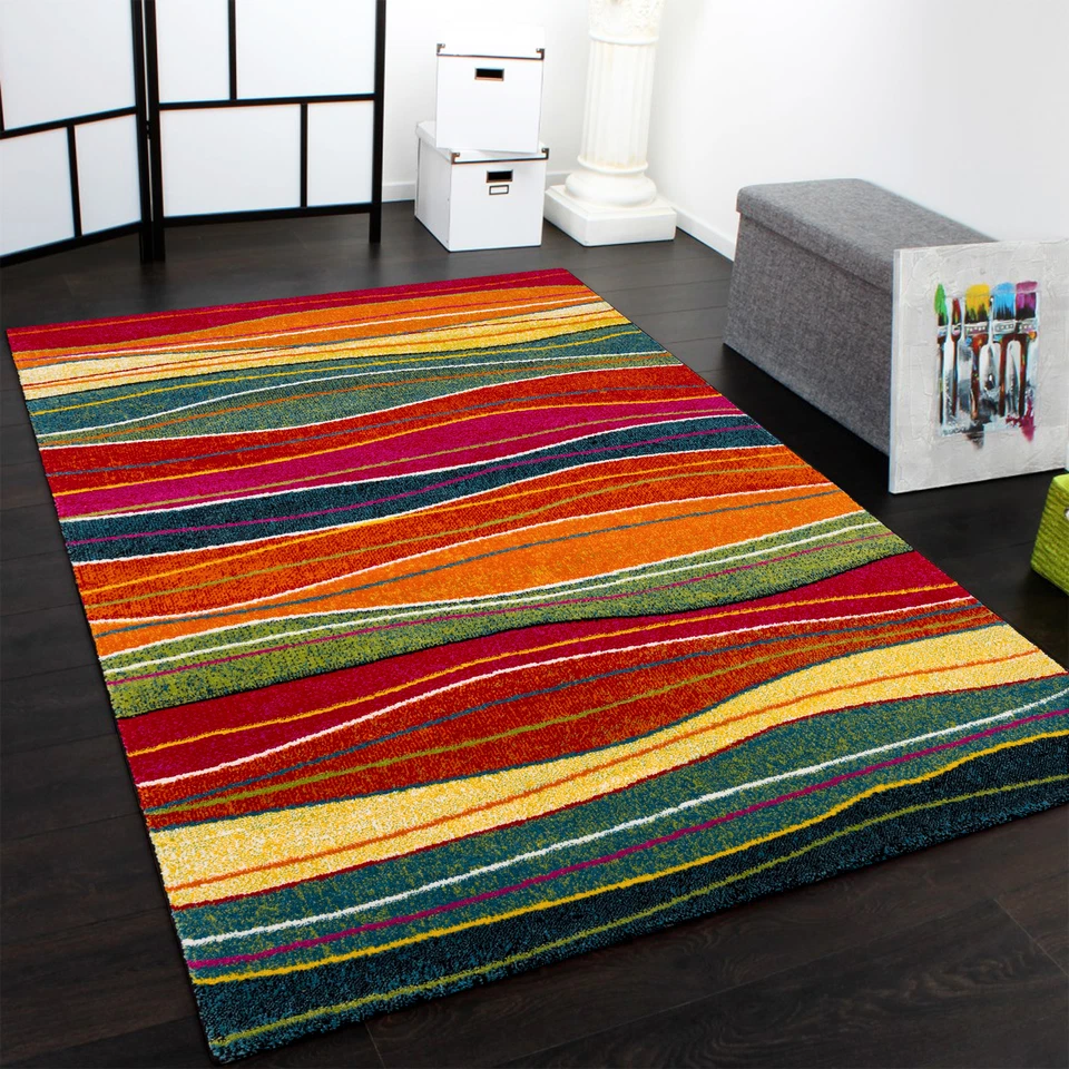 Teppich Modern Splash Designer Teppich Bunt Streifen Model Neu OVP - Bild 1 von 4