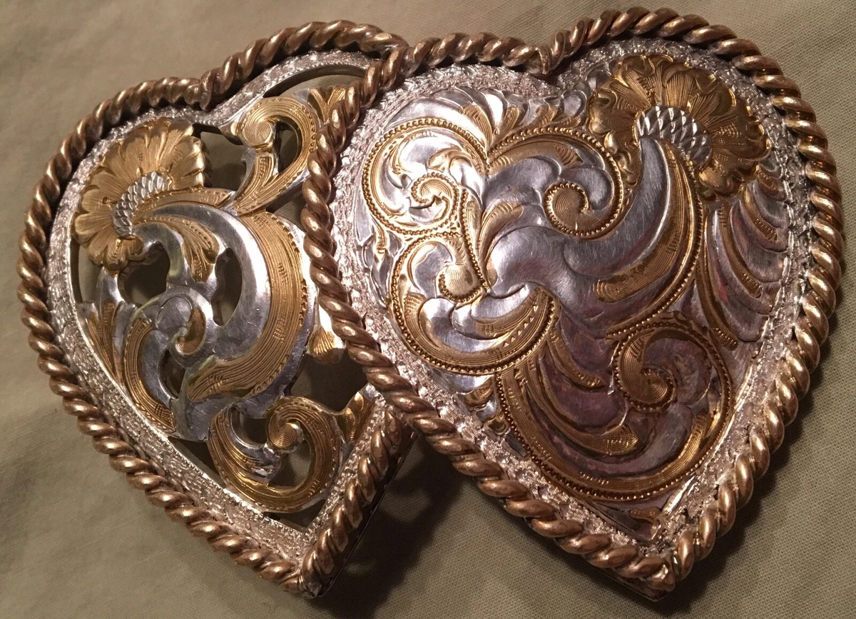 Heart shaped top belt buckle