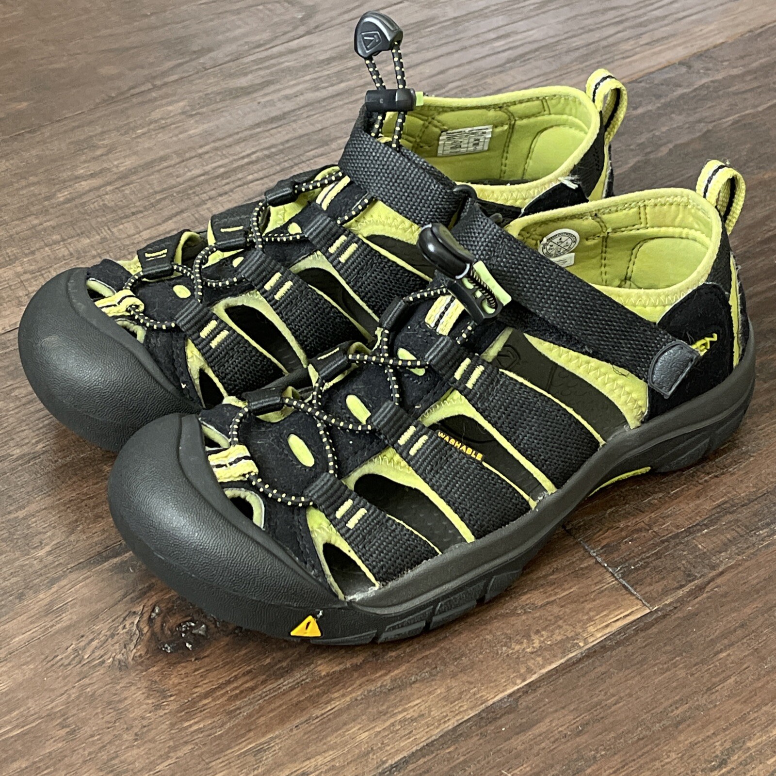 Sandali KEEN Newport ragazzo taglia 4 nero verde impermeabili escursionismo trail sport