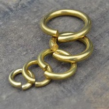 Solid Brass Round Open Jump Ring Making Jewelry Finding Keychain Links Connector