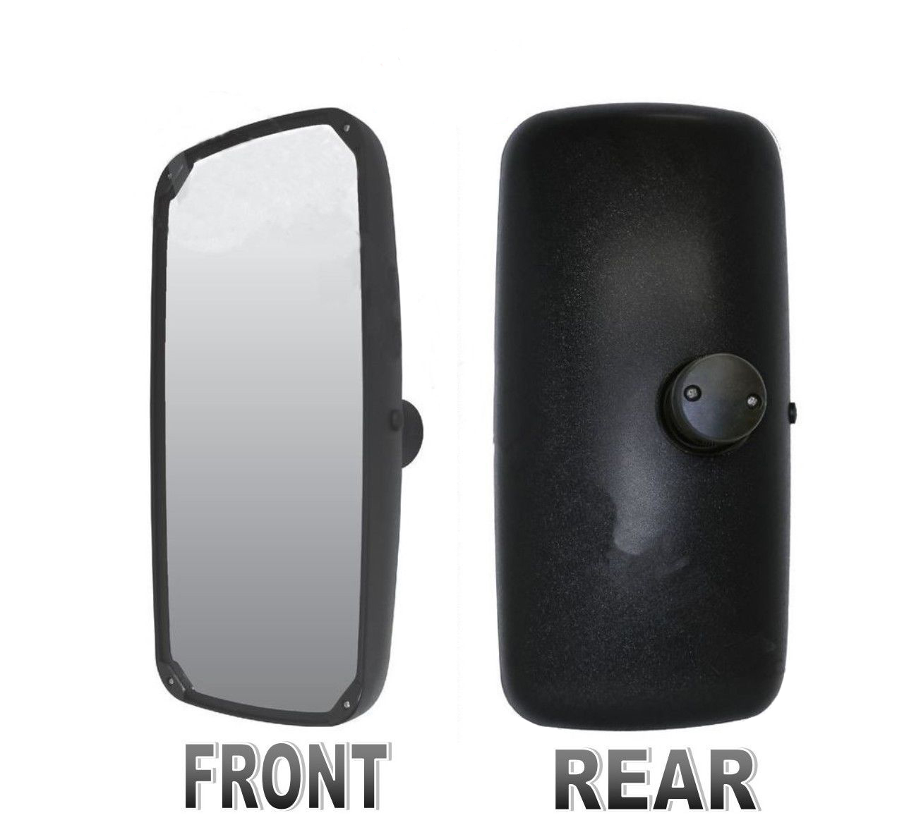 Aerodynamic 8x17 Black Mirror Universal Fit for Semi Trucks-image