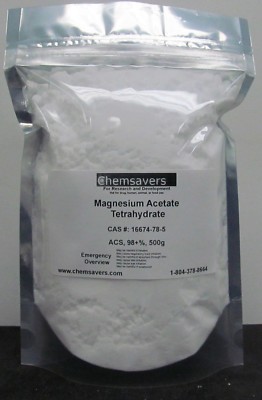 Magnesium Acetate Tetrahydrate, ACS, 98+%, 500g