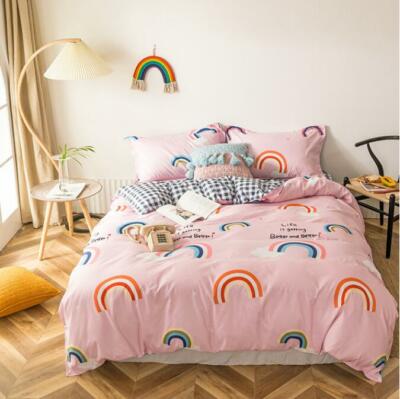 3D Color Rainbow ZHUA3908 Bed Pillowcases Quilt Duvet Cover Set Queen King Zoe