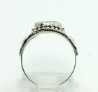 Sterling Silver Oval Natural Ruby Beaded Rope Detail Ring .90 CT. Size ...