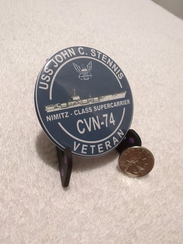 3" Button Badge Pin ~ USS John C Stennis CVN-74 VETERAN ~ Button Pin Badge ~ NEW - Picture 3 of 7