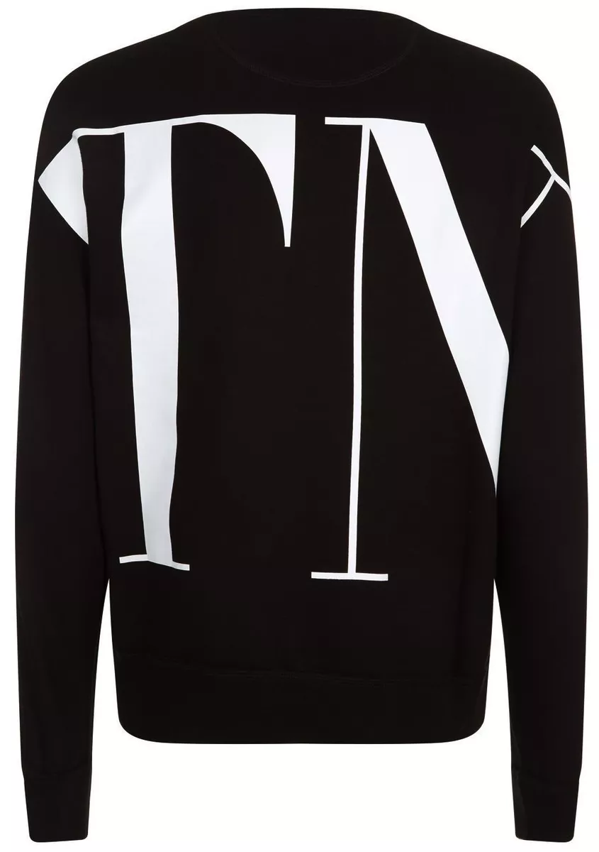 Valentino VLTN Maxi Logo Sweatshirt Jumper Top Black | eBay