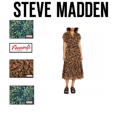 Steve Madden Ladies' Tiered Midi Dress | A32 | eBay Steve Madden Ladies' Tiered Midi Dress | A32 | eBay