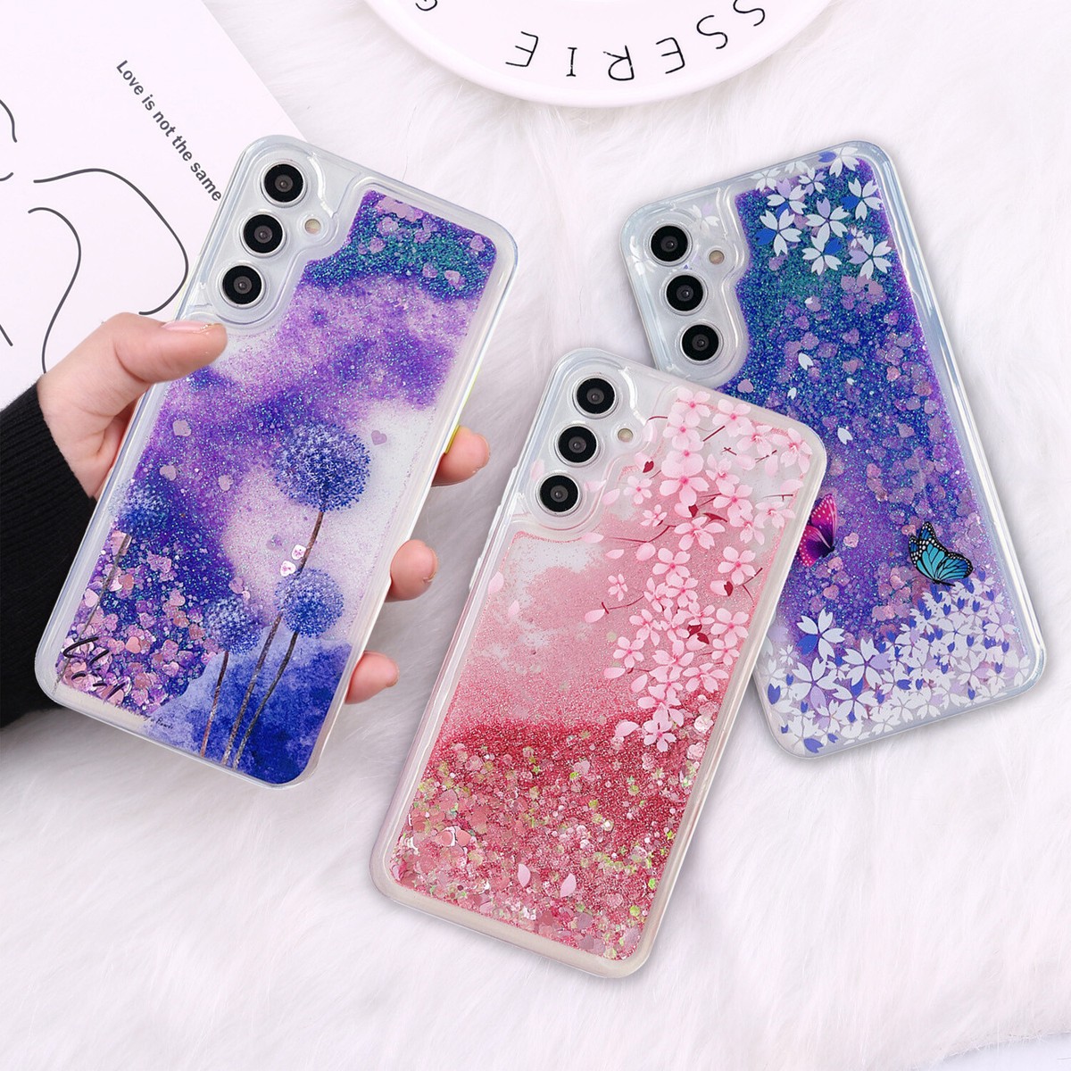 Liquid Glitter Glitter Cover For Samsung M31 Purple Samsung M31