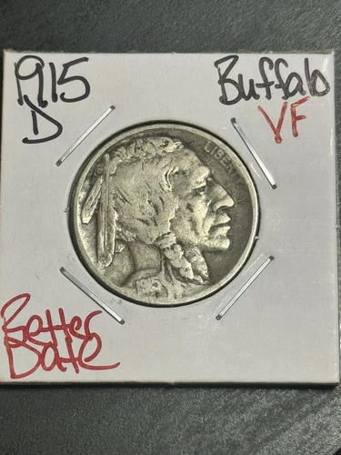1915 D Buffalo Nickel VF Very Fine Better Date Coin (Raw13312)