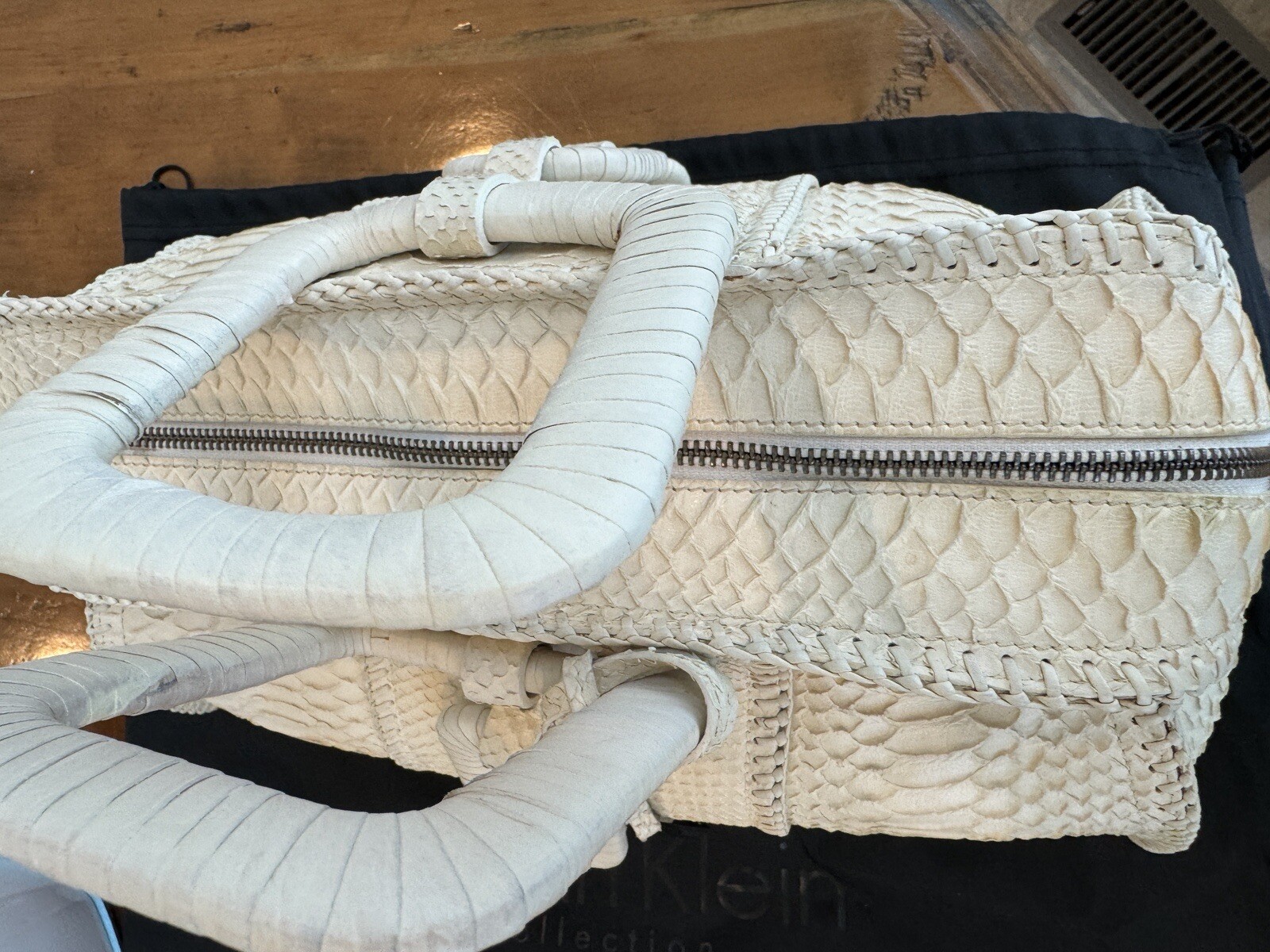 Calvin Klein Collection Large White Python Design… - image 10