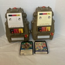  2 1978 Mego Corp 2-XL Talking Robot 8 Track Players- With 2 Games NO CORD