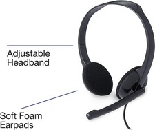 Headset Headphone with Microphone For PC Computer Call Chat Stereo 3.5mm Headset