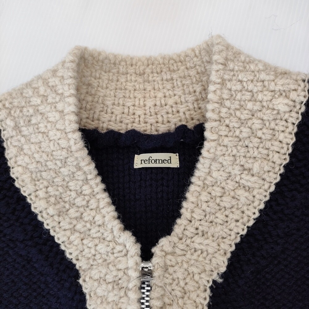 refomed GRANNY ZIPUP CARDIGAN