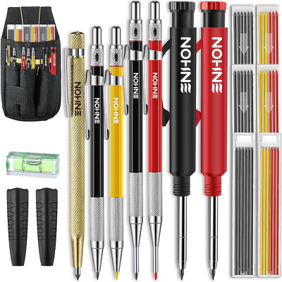 17 Pcs Mechanical Carpenter Pencil Set Construction Woodworking Pencils