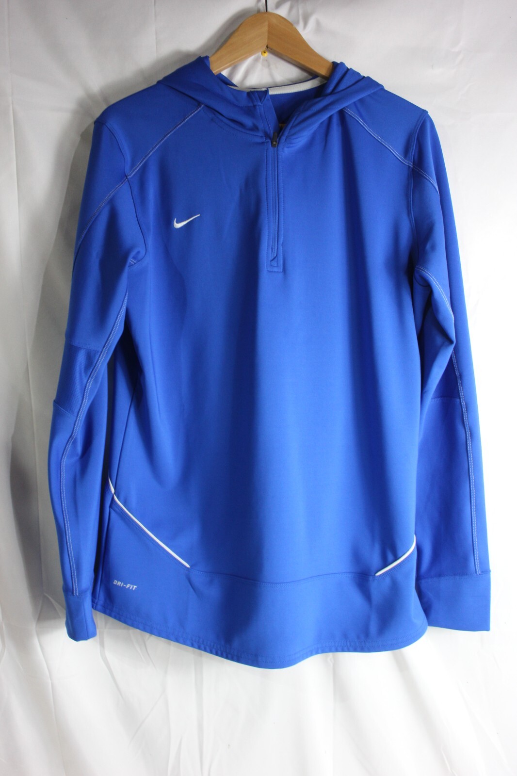 SACAI X NIKE Nike Dri Fit Athletic Pullover Giacca Uomo Grande Blu Running Manica Lunga con Cappuccio