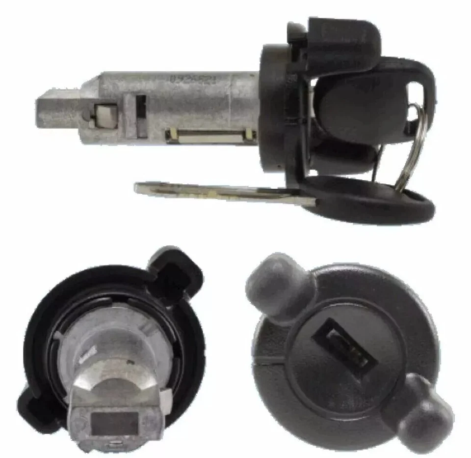 Nuevo cilindro de bloqueo de encendido de repuesto y llaves reemplazo GMC OEM # 12472980 negro Foto 3 de 4