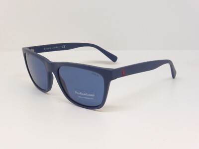 Polo Ralph Lauren Sunglasses PH 4167 5618/80 Matte Blue w/Blue Lens Men Sun