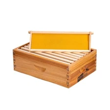 8-Frame Beehive Box Langstroth Medium Super Bee Box for Sale Wax Coated Bee H...