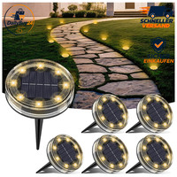 Solar Bodenleuchten 6 StüCk 8 LED FüR AußEn Garten Terrasse Wegbeleuchtung