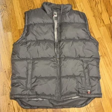 Swiss Cross Original Trailblazer Puffer Vest L Gray Retro Y2K Back To The Future