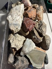 Large Lapidary Rough Gemstone Box Lot 1 8lbs 10.2 OZ