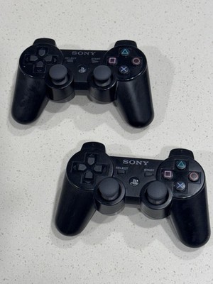 Sony DualShock 3 Sixaxis Wireless PS3 Controller Black Lot of 2 CECHZC2U