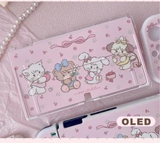 Cover Nintendo Switch OLED Case Accessories For Joycon Controller Pink Mikko