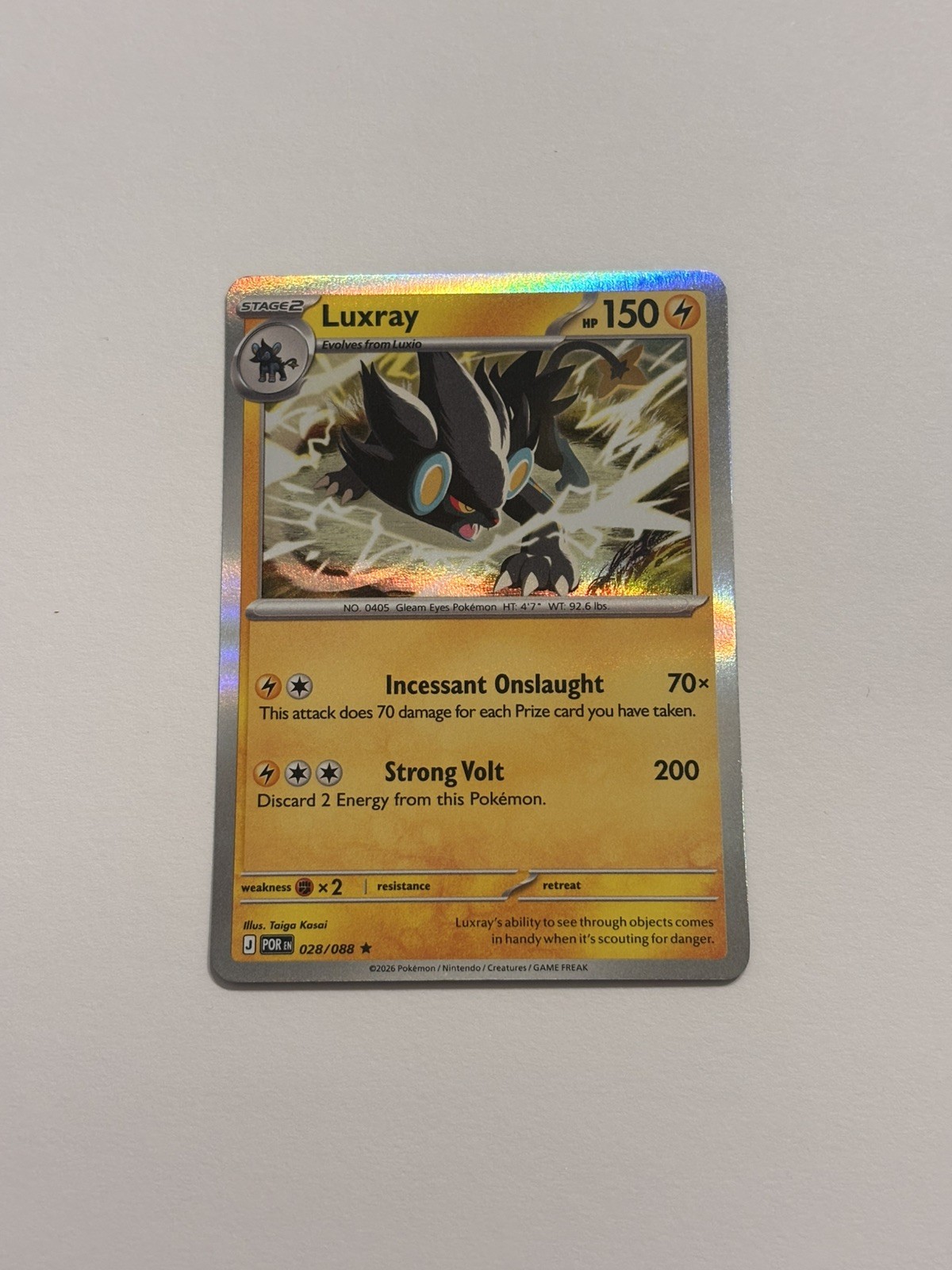Pokemon TCG Luxray 28/88 Perfect Order Holo NM