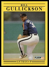 1991 Fleer #508 Bill Gullickson Astros