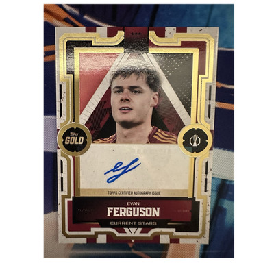Topps Evan Ferguson Current Stars Gold Roma UEFA Europa League 2026 Autogramm