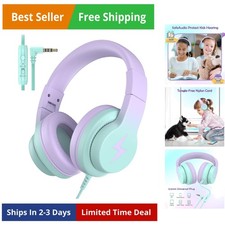 Kids Headphones, Wired Headphones for Kids Over Ear with Microphone, 85/94dB ...
