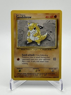 Sandshrew #62/102 Common 1999 Pokemon Base Set