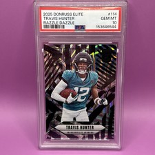 2025 Donruss Elite Travis Hunter Razzle Dazzle RC #114 Jaguars PSA 10